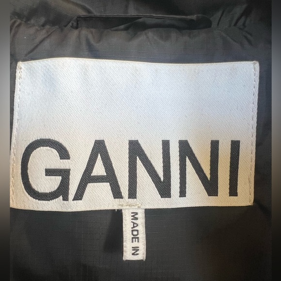 GANNI Plaid Tech  Wool Blend Coat - Picture 10 of 16